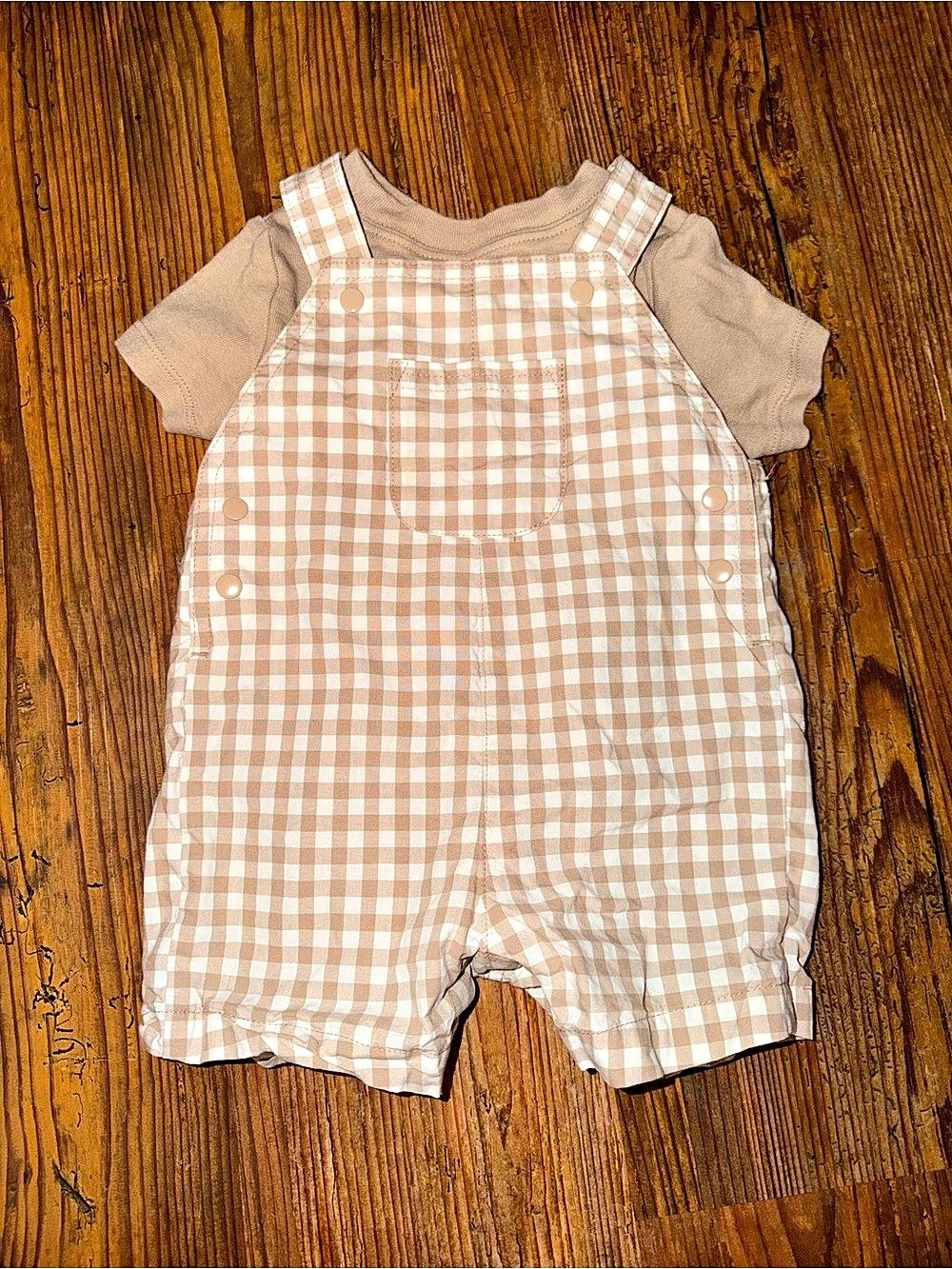 Carter's Gingham Romper Set Baby 6M